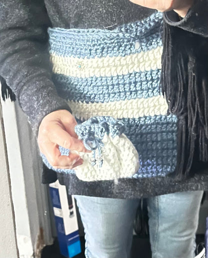 Sac bleu et blanc