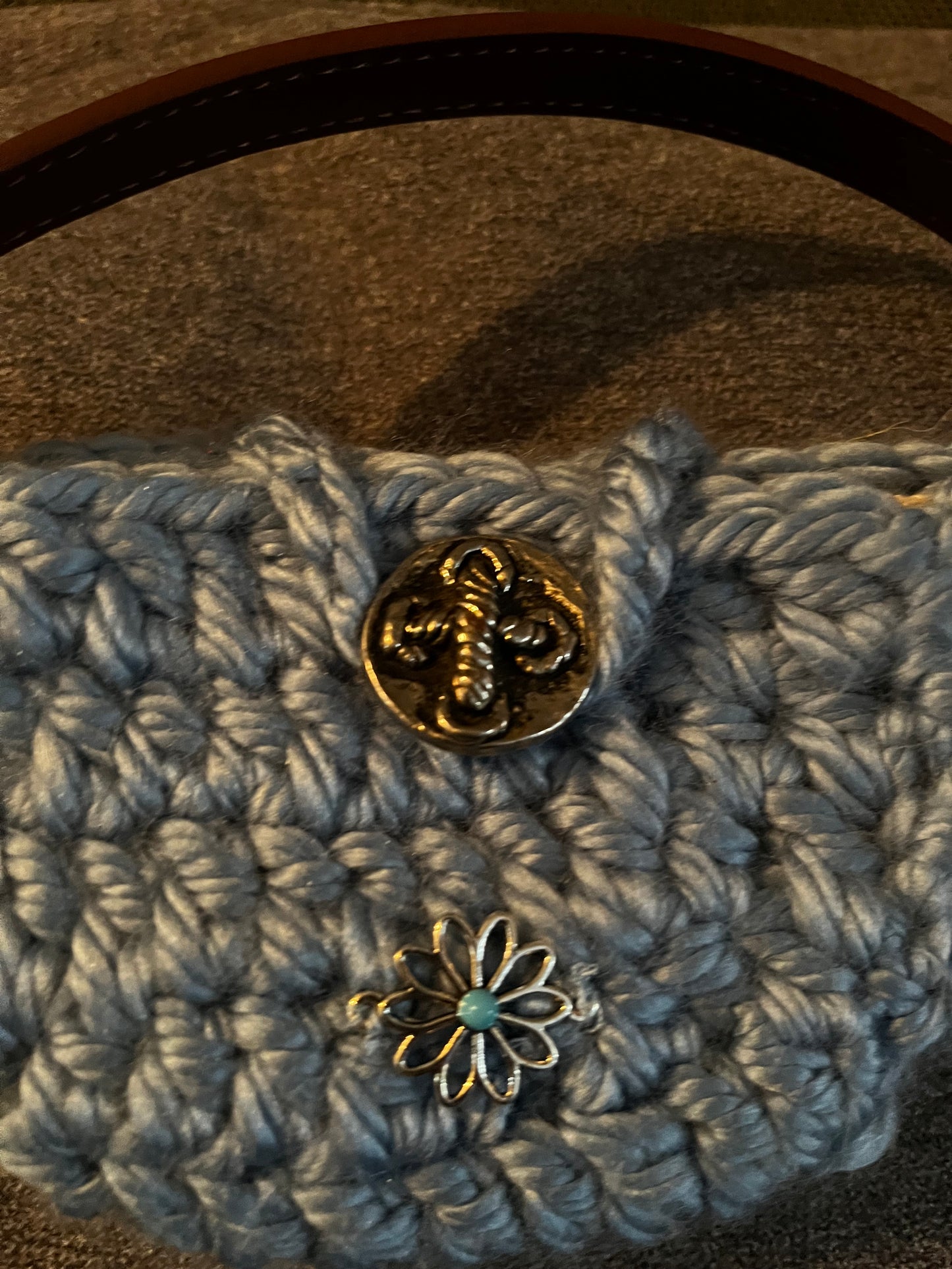 Sac bleu clair +porte monnaie assorti