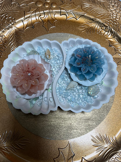 Bougies / support double coquille