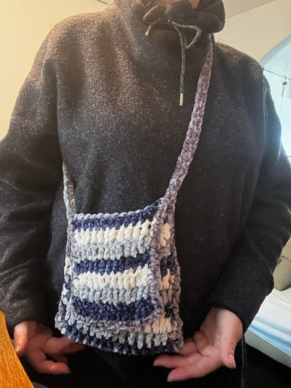 Sac mini bleu/gris/blanc