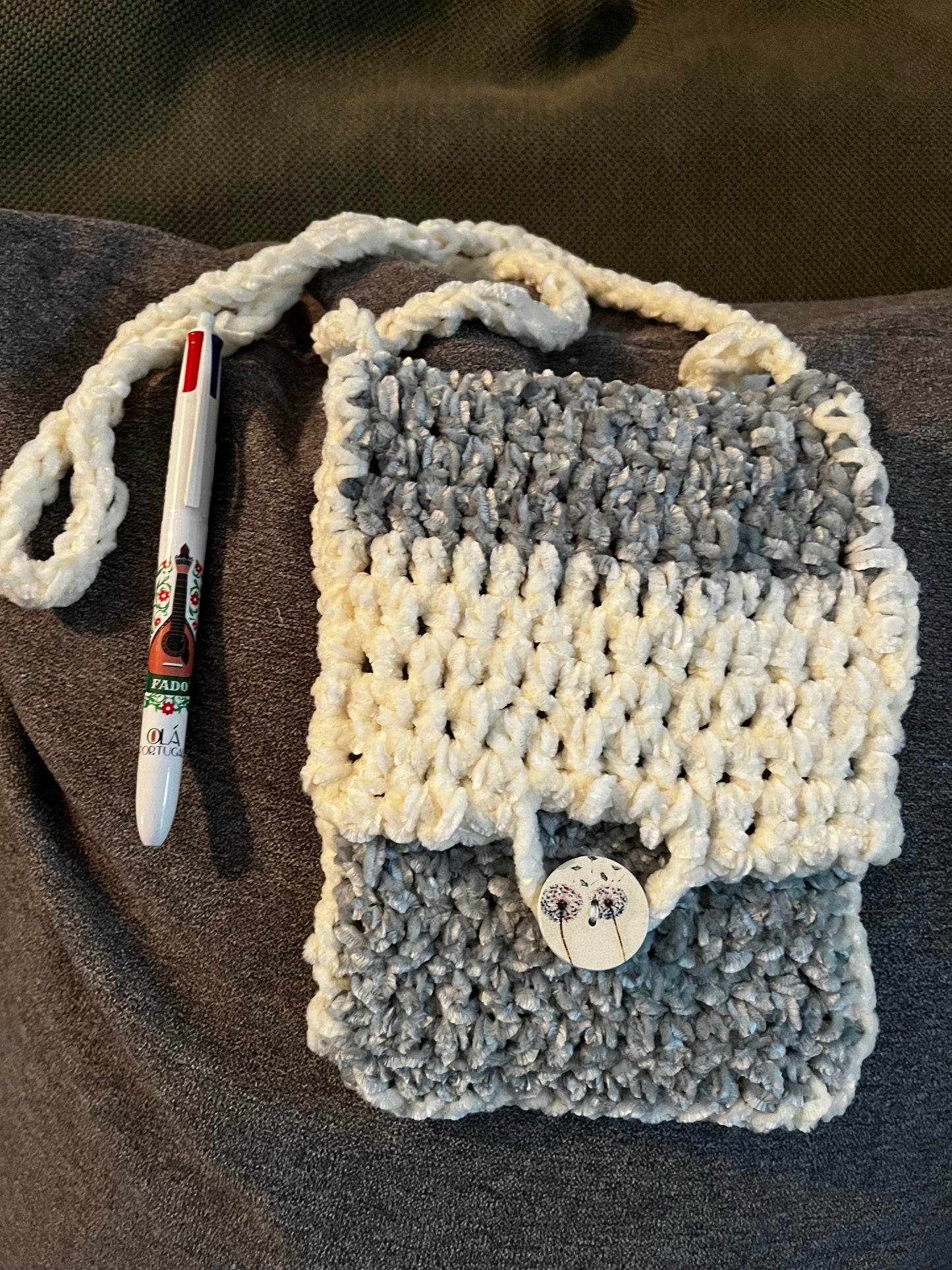 Sac mini gris et blanc