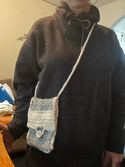 Sac mini gris et blanc