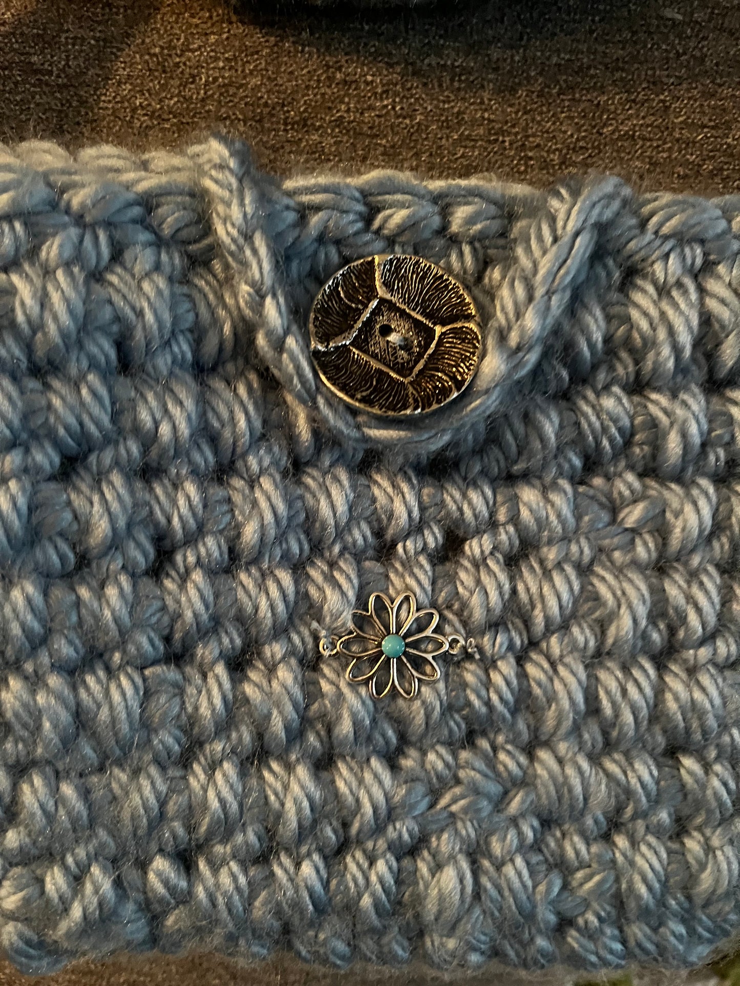 Sac bleu clair +porte monnaie assorti