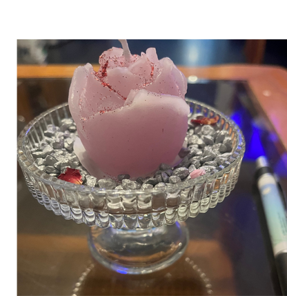 Bougie / coupe en verre