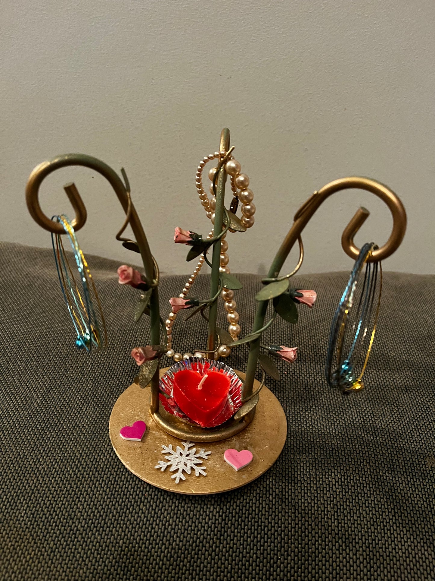 Porte bijoux et bougie cœur