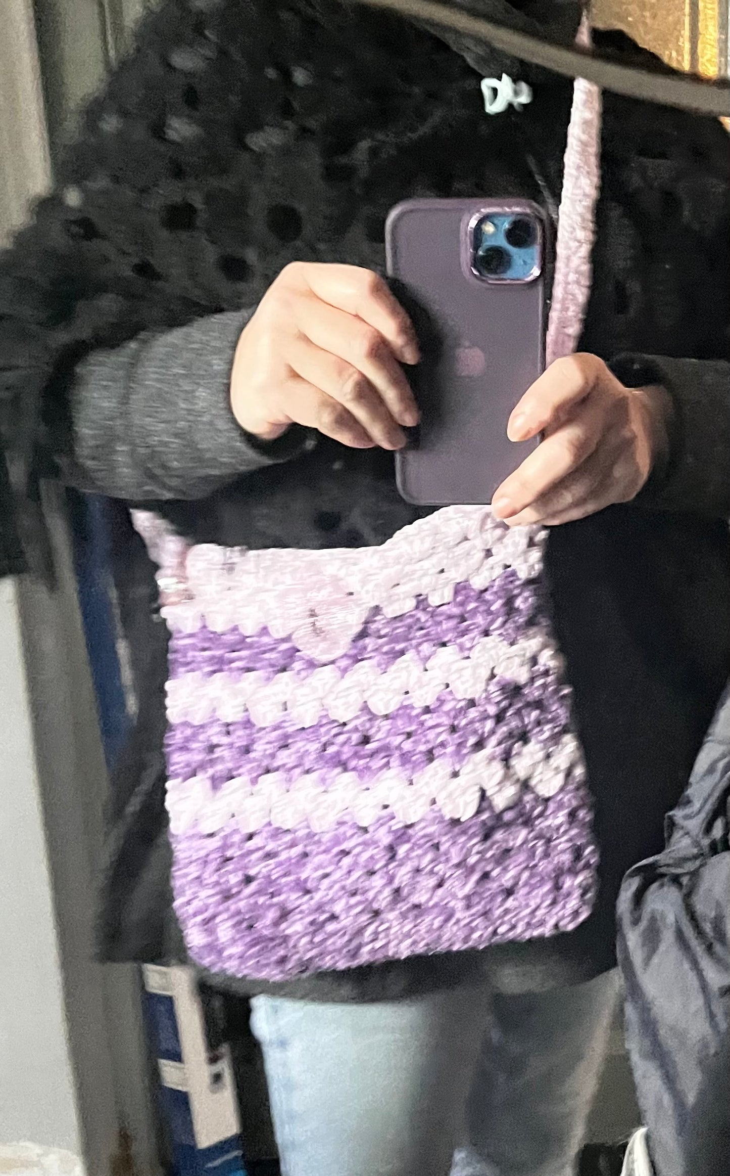 Sac violet et rose