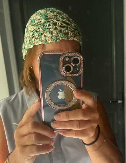 Bonnets en maille dentelle