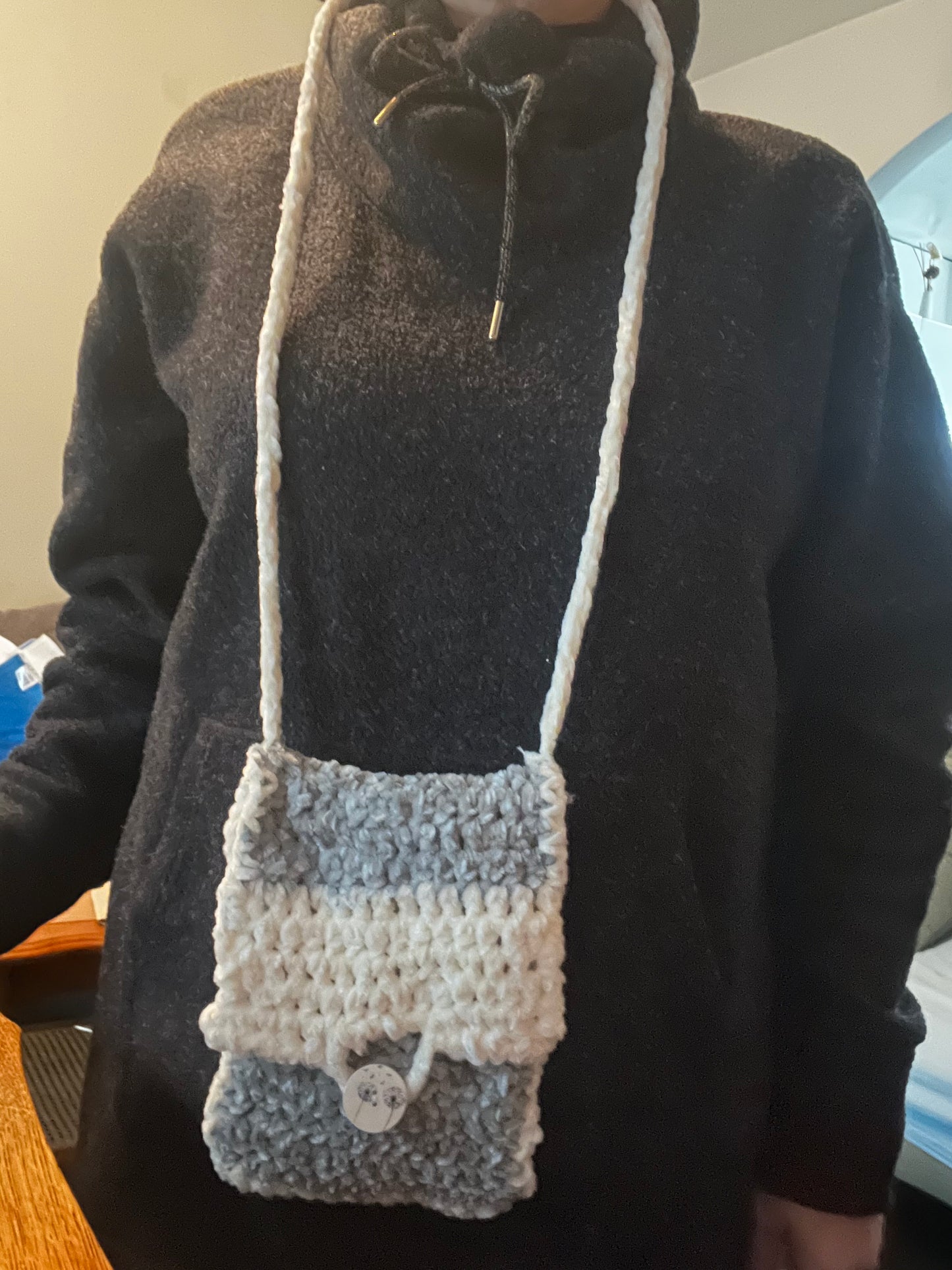 Sac mini gris et blanc