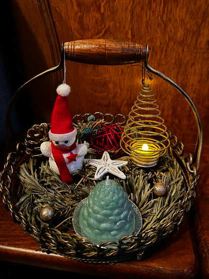 Centre de table dans un panier