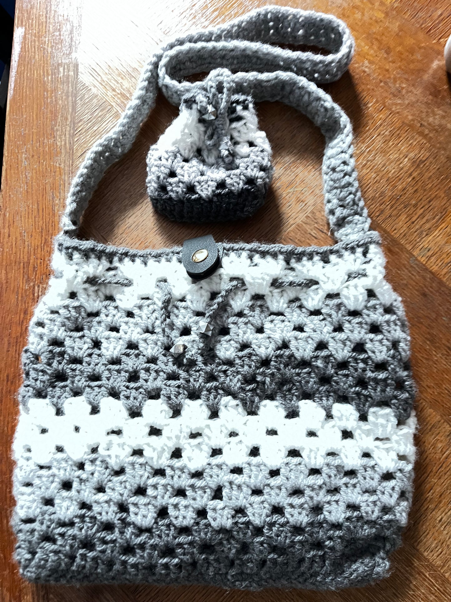 Sac 3 tons de gris et blanc