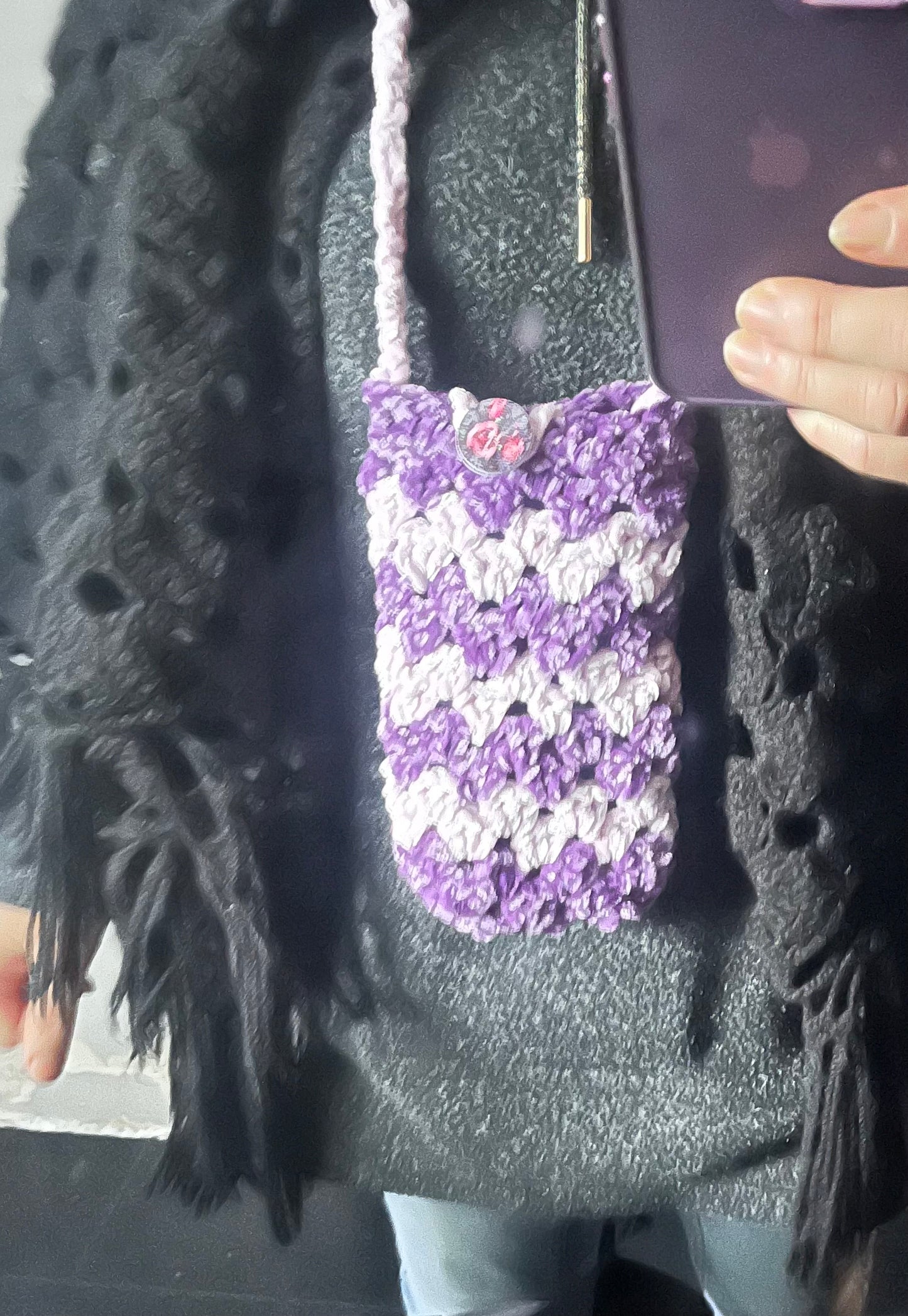 Sac violet et rose