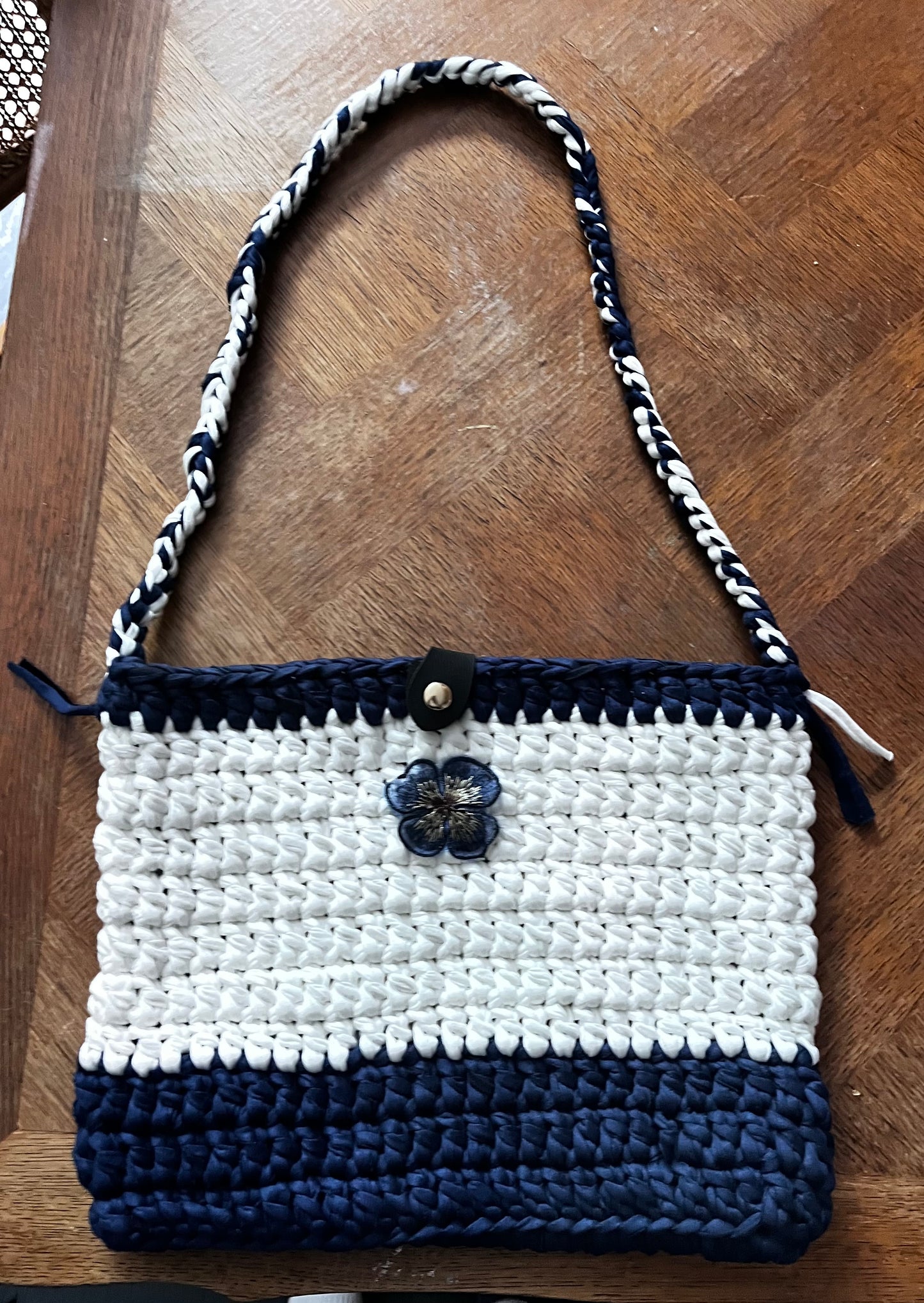 Sac bleu et blanc