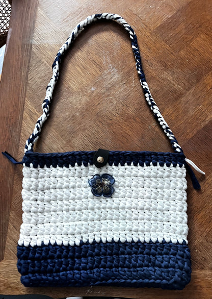 Sac bleu et blanc