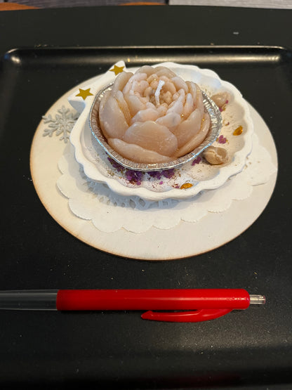 Bougie / coquille St Jacques en plâtre