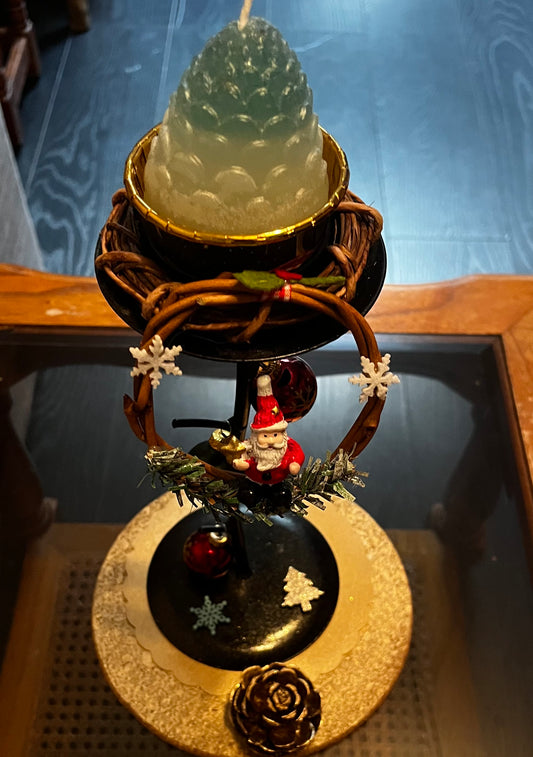 Centre de table pour les fêtes de fin d année avec bougie