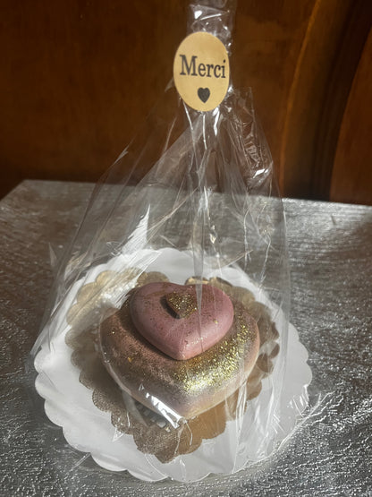 Bougie / cœur en plâtre