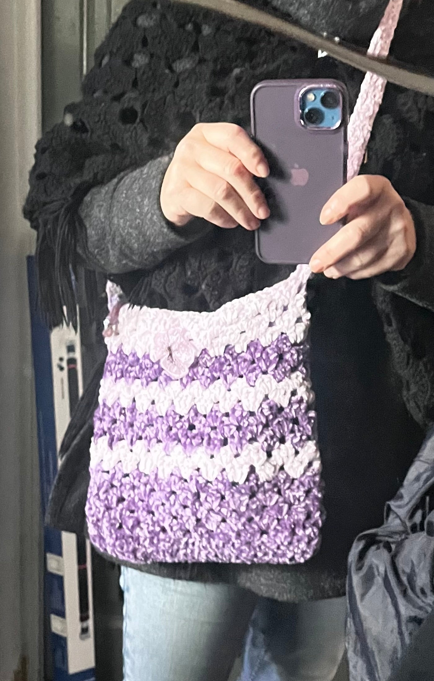 Sac violet et rose