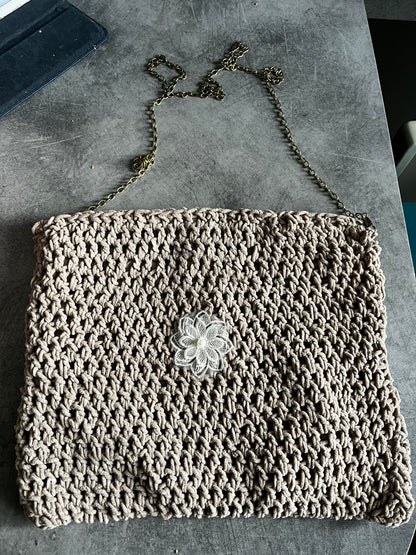 Sac et pochette beige