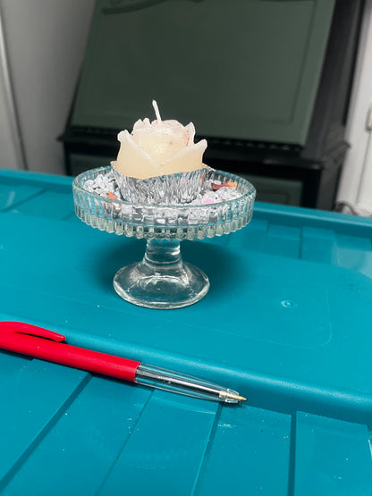 Bougie / coupe en verre